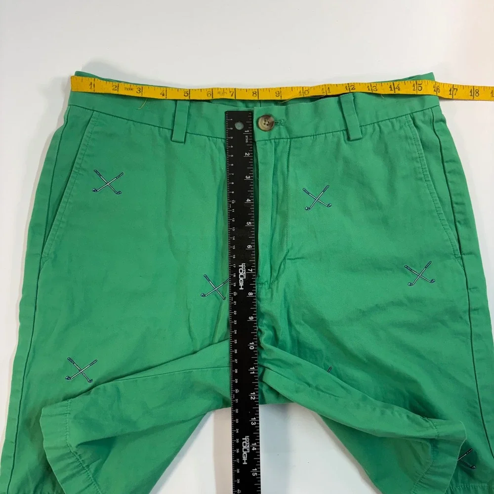Vineyard Vines Mens‎ 32 Green Golf Club Embroidered Breaker Shorts Cotton Preppy